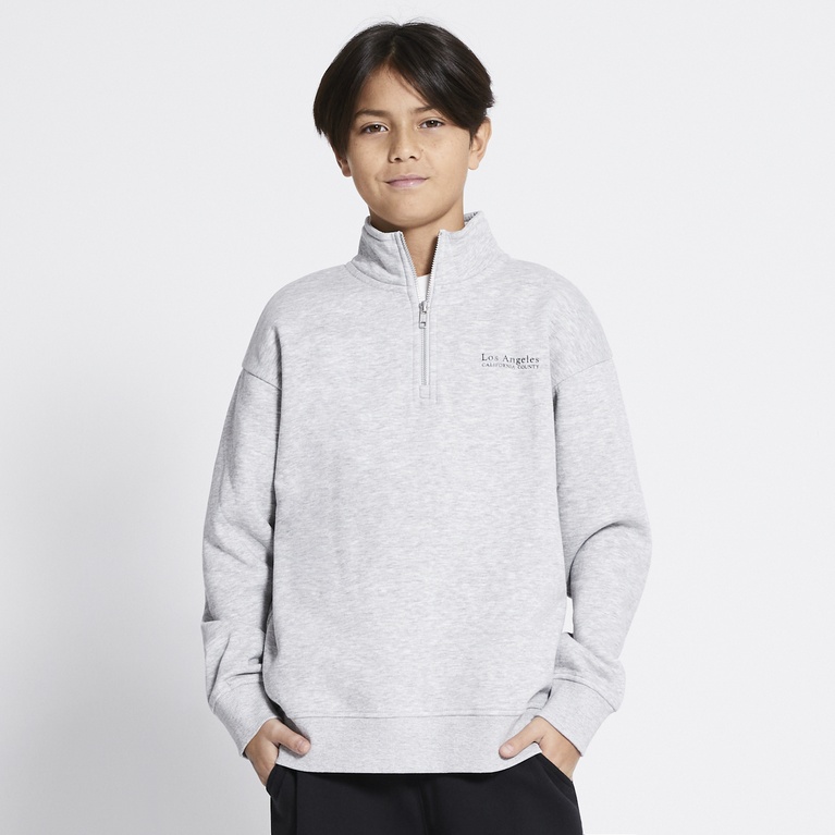 Half-zip sweatshirt "Clarkson" Grey Melange 2